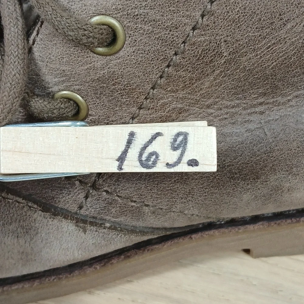 UGG Chukka Boots Kids 1 Brown Leather Ankle Lace Up Distressed Rustic Heritage